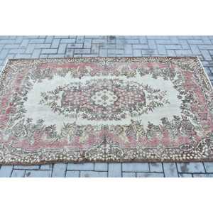 พรมตุรกีวินเทจ ขนาด 4x7.2 ฟุต (122x219 ซม.) พรมขอบสีแดง - Product Image 3