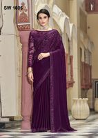 Sari en soie de créateur Blossom Fabric, tenue indienne de festival, design exclusif, dernière collection, haute qualité, travail manuel