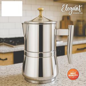 Handcrafted Modern Stainless Steel <b>Pitchers</b> Shaped for Elegant Liquid Serving Dishwasher Safe for Dining Rooms Social Events - Product Image 2