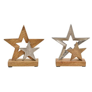 Escultura Moderna de Amor en Metal con Base de Madera de Mango, Letras Decorativas de Aluminio Pulido, Decoración de Mesa para el Hogar, Regalo para Bodas - Product Image 2