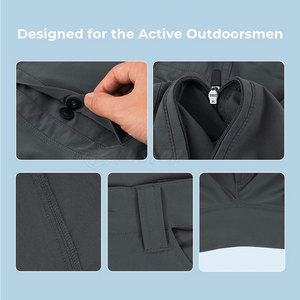 Oem Service Short de pêche d'été pour homme en nylon respirant avec planche solide à la taille élastique - Product Image 3