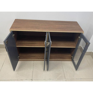 4-Door <b>Lockable</b> Plywood Filing <b>Cabinet</b> 120x40x75cm for Home Office Use - Product Image 4