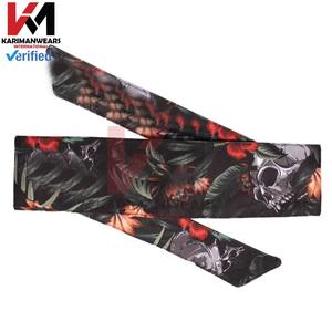 Tropical Skull Design Breathable Adjustable Sweat Wicking Head Wrap Paintball Outdoor <b>Sports</b> Skull Print <b>Headband</b> Accessory - Product Image 3