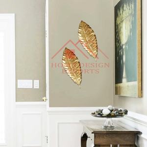 Decoración de Pared de Hojas Metálicas de Aluminio con Acabado Dorado/Placa Decorativa de Hojas de Hierro Forjado de Alta Calidad para Salas de Estar - Product Image 5