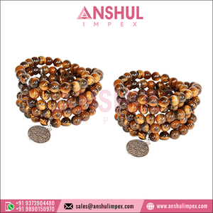 Hot Selling Handmade Wholesale Excellent Quality Gorgeous Tiger Eye Crystals 108 Prayer Bead Meditation Mala <b>Bracelets</b> - Product Image 3