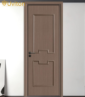 Portes intérieures de villa de luxe en gros de Chine, en chêne et noyer, couleur bois naturel, style minimaliste, décoration intérieure