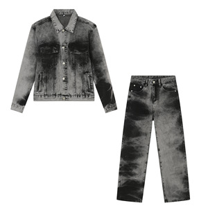 Ensemble de costume en jean Jeans Ensemble de veste en jean imprimé délavé et ensembles de jeans pour hommes - Product Image 6