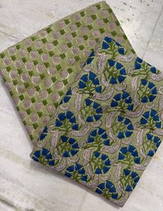 Handmade Eco Friendly Breathable Hand Block Printed 100%Cotton <b>Fabric</b> Handcrafted Jaipur Traditional Block Print Cotton <b>Fabric</b> - Product Image 2