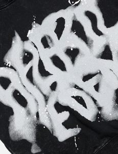 Sweat à capuche vintage surdimensionné, unisexe, en molleton de coton, à capuche délavé à l'acide de haute qualité, streetwear - Product Image 5
