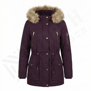 Chaqueta de Invierno para Mujer, con Capucha de Piel Sintética, Acolchada, Cálida, Elegante, Térmica, de Moda - Product Image 1