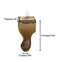 Muebles decorativos duraderos con patas torneadas de madera maciza de primera calidad hechos a mano con cuidado para mesa, sofá y gabinete en apartamento, hogar y oficina