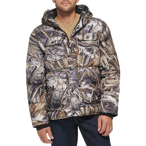 แจ็กเก็ตขนเป็ดสำหรับผู้ชายเสื้อแจ็คเก็ตลำลองคอปกตั้งมีฮู้ด - Product Image 1