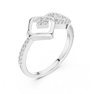 Anillo de Oro Blanco de 14K con Diamante Cultivado en Laboratorio de 0.24 Ct, Corte Redondo, Certificado IGI, Moderno, para Mujer |   Ropa de Oficina |   Diamante Cultivado Nuevo - Product Image 6