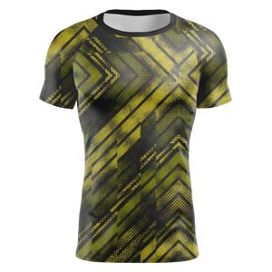 เสื้อยืดรัดรูปแห้งเร็วสำหรับผู้ชาย, เสื้อยืดออกกำลังกายกลางแจ้งวิ่งเข้ายิมระบายอากาศได้ดี - Product Image 1