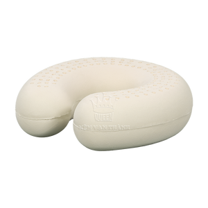 Oreiller de voyage en U blanc, nouveau, 100% naturel, non toxique, massant, rafraîchissant, tissé, écologique, pour le cou, en latex - Product Image 3