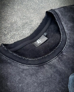 Sweat-shirt lourd personnalisé pour homme TRILACE INTERNATIONAL Industries, nouveau modèle 2026, délavé à l'acide, uni, vintage, décontracté, manches longues - Product Image 3