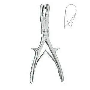 Semb Bone Rongeur à double action légèrement courbé, mâchoires de 20 mm, action composée, 240 mm, instrument chirurgical orthopédique - Product Image 2