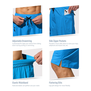 กางเกงขาสั้นผ้าโพลีเอสเตอร์สแปนเด็กซ์ระบายอากาศสำหรับผู้ชายกางเกงขาสั้นแนวสตรีทผ้าโพลีเอสเตอร์แบบออกแบบโลโก้ได้ตามต้องการเสื้อผ้าลำลองสำหรับฤดูร้อน - Product Image 6