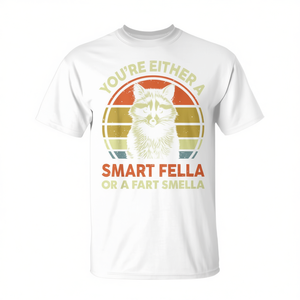 Camiseta Raccoon Smart Fella Or Fart Smella para mujer, camiseta gráfica divertida, manga corta, cuello redondo, para adultos - Product Image 2