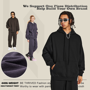 Sweat à capuche au look vintage pour hommes surdimensionné tricoté style décontracté pour l'hiver fournisseur de gros avec service OEM - Product Image 3