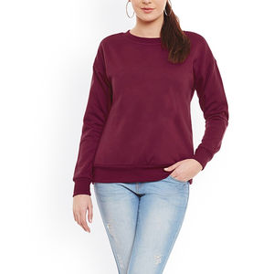 Sudaderas de invierno para mujer con logotipo personalizado y cuello redondo, forro polar suave para ropa de equipo, ropa promocional con colocación de logotipo frontal - Product Image 2