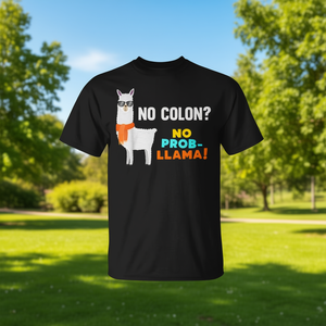 T-shirt pour survivants de la chirurgie de retrait du côlon No Prob Llama - Product Image 3