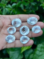 Mehrajudin Gems - Pierres précieuses naturelles en cristal blanc, coupées à facettes, formes variées, 20-50 carats, pour la fabrication de bijoux, lot de pierres précieuses