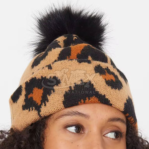 หมวกบีนนี่ไหมพรมลายแจ็คการ์ดแฟชั่นใหม่ รับผลิตตามแบบ OEM ODM หมวกไหมพรมฤดูหนาว หมวกบีนนี่ไหมพรม - Product Image 6