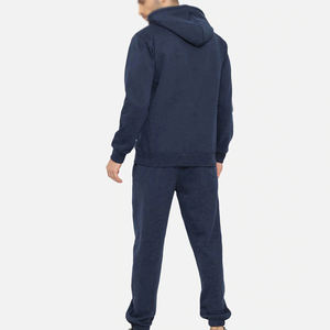 Ensemble de survêtement pour homme en bleu marine avec polaire et coton doux pour la salle de sport, le streetwear ou le confort quotidien - Product Image 2