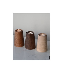 Charmant bougeoir en bois de style vintage sculpté à la main motifs floraux pour les solutions d'éclairage de Noël à la maison antique - Product Image 4