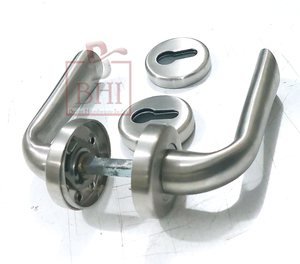 Manija de palanca en rosa con manijas de puerta de ojo de cerradura Manija de puerta de privacidad interna para baño Dormitorio Hogar y oficina (130x55mm) - Product Image 3