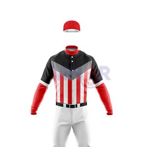 Nuevo modelo de uniformes de béisbol sublimados a precio de fábrica, servicio OEM, diseño personalizado de moda y uniforme de béisbol de tamaño personalizado - Product Image 4
