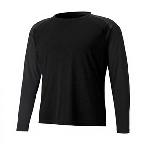 Camiseta de Béisbol de Manga Larga para Hombre, Cuello Redondo, Bloques de Color, Absorbe la Humedad, Poliéster, Corte Regular, Ropa para Adultos - Product Image 4
