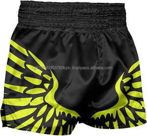Pantalones cortos de boxeo de satén pesado personalizados XL para adultos, pantalones cortos de gimnasio de tabla MMA, cintura elástica, logotipo, sublimación, ropa de lucha para adultos, Muay Thai - Product Image 1