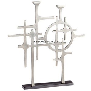 Abstract Metal Art Black Color Powder Coated Eye Catching Look Sculpture Home And Hotel Indoor & Outdoor <b>Decoration</b> Supplies - Product Image 3