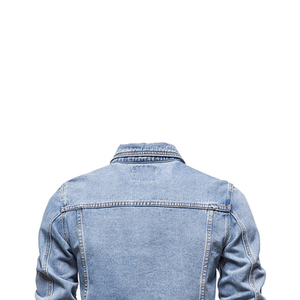 แจ็คเก็ตยีนส์บอมเบอร์ผู้ชาย คอตั้ง ปักโลโก้ด้านหน้า ทนทาน สไตล์ลำลอง แฟชั่นฤดูหนาว ขายส่ง - Product Image 4