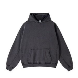 เสื้อฮู้ดดี้ผู้ชายทรงหลวมโอเวอร์ไซส์ ผ้าคอตตอน 100% หนัก 420 กรัม รุ่นใหม่ สำหรับฤดูใบไม้ร่วงและฤดูหนาว ลายเรียบ สวมใส่สบายๆ - Product Image 1