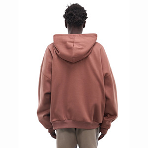 Sudadera con capucha estampada de gran tamaño para hombre de algodón y poliéster de peso pesado Logotipo con estampado personalizado Sudadera con capucha gruesa francesa Terry sólida - Product Image 3