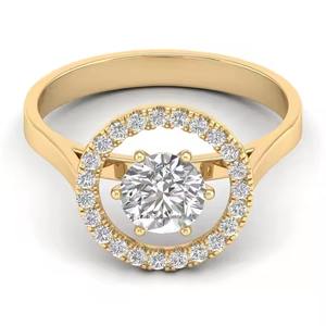 Bagues solitaires en diamant de laboratoire 1Ct personnalisées pour femmes Bijoux fins 14K 18K 22K or blanc plaqué rhodium Bagues élégantes en diamant - Product Image 6