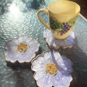Ensemble de sous-verres en résine personnalisés avec des couleurs naturelles et personnalisées en provenance d'Inde - Product Image 1