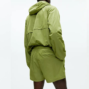 <b>Men's</b> High Quality Streetwear Windbreaker Set Custom Logo New Design Waterproof Shorts Sets <b>Summer</b> Short Tracksuits - Product Image 6