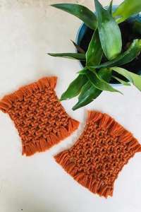 Traditionnel indien bonne qualité macramé sous-verres ronds boissons corde tissé fil café sous-verres beaux pour la décoration de la maison - Product Image 2