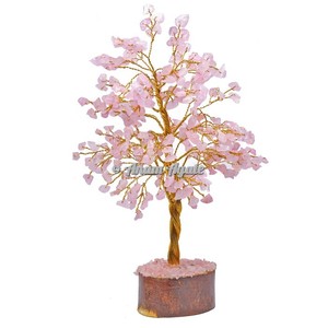 Vente en gros 7 Chakra 300 Chips Feng Shui Arbre de pierres précieuses enveloppé d'or avec cristaux de guérison naturels - Product Image 4