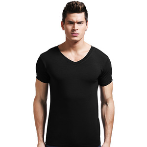 เสื้อยืดผ้าเจอร์ซีย์สำหรับผู้ชายและผู้หญิงผ้าคอตตอน/เส้นใยไม้ไผ่ทรงหลวมทรงสปอร์ตย้อมสีแห้งเร็วสีพื้น260ก. - Product Image 5