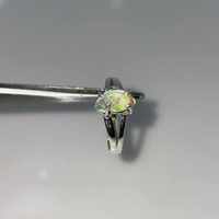 Bague en laiton éthiopien naturel avec opale brute, plaquée argent, pour femme, religieuse, chrétienne, fiançailles, Saint-Valentin, anniversaire