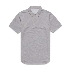 OEM personnalisé respirant hommes polos Offre Spéciale broderie impression demi fermeture éclair hommes polos t-shirts 100% coton grande taille - Product Image 2