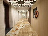 Preiswerter Flur Korridor und Gästezimmer bedruckter Teppich Appartment Wohnung floral Muster Wand zu Wand industrielle Teppiche