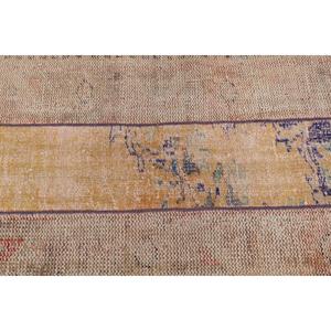 Petit tapis turc 2,2x3,9 pieds (68x120 cm), tapis vintage marron à motifs de plantes et d'arbres - Product Image 5