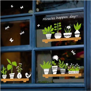 Custom Floral <b>Window</b> Sticker Transparent PVC Self Adhesive <b>Decal</b> Waterproof Clear Vinyl Display for Shopfront - Product Image 4
