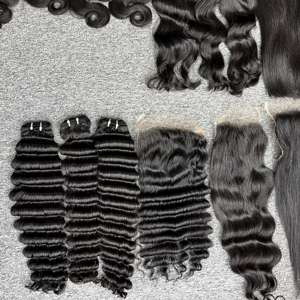 ผมดิบแบบหลวมเป็นลอนคลื่นความละเอียดสูงสำหรับต่อผมมนุษย์ทำจากเส้นด้ายความเป็นอัจฉริยะแบบ100% จากเวียดนาม - Product Image 1